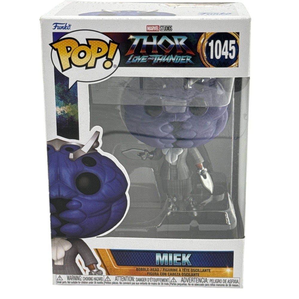 Funko Pop Marvel Thor Love And Thunder Miek #1045 Vinyl Bobblehead Purple Figure